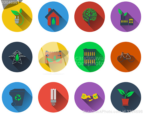 Image of Set of ecological icons