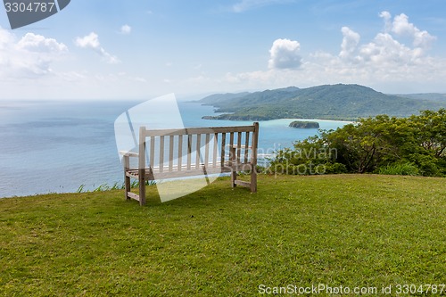 Image of Caribbean beach on the northern coast of Jamaica, near Dunn\'s River Falls and town Ocho Rios.