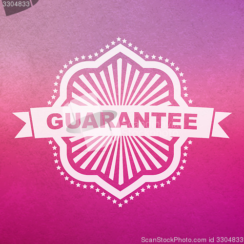 Image of Vector guarantee sign. 