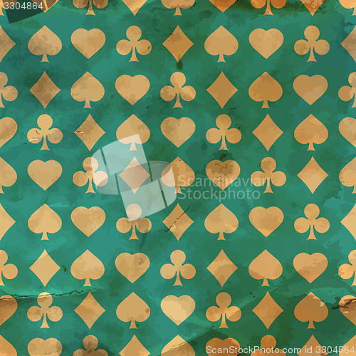 Image of Card suits. Seamless pattern.