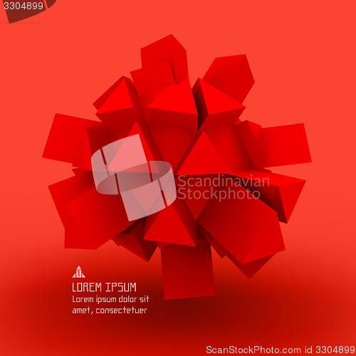 Image of 3D vector illustration. Abstract background. 