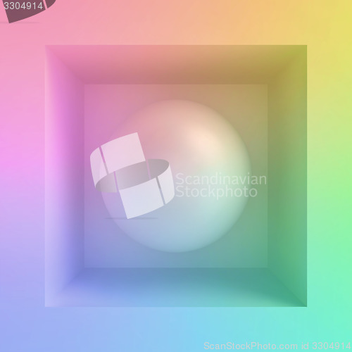 Image of Sphere. 3D vector illustration. 