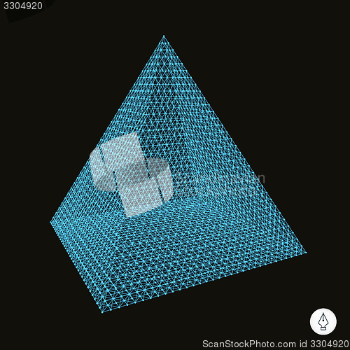 Image of Pyramid. 3d vector illustration. 