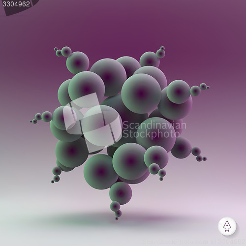 Image of Abstract spheres. 3d vector illustration. 