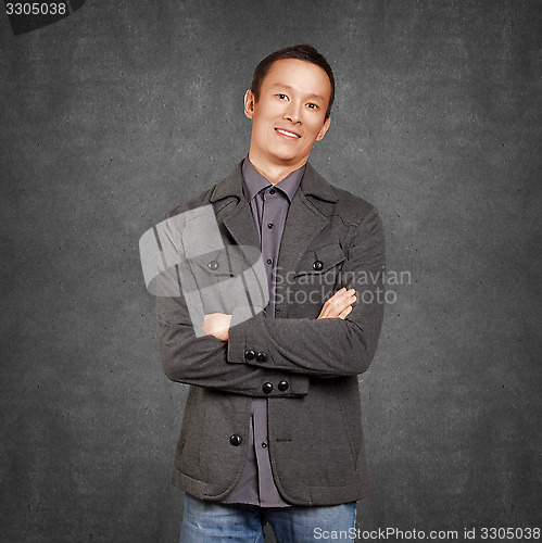 Image of Asian Man With Folded Hands