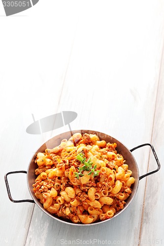 Image of pasta with meat