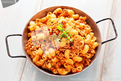 Image of pasta with meat