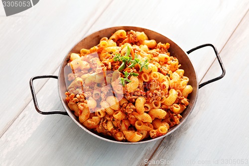 Image of pasta with meat