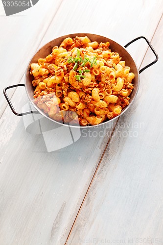 Image of pasta with meat