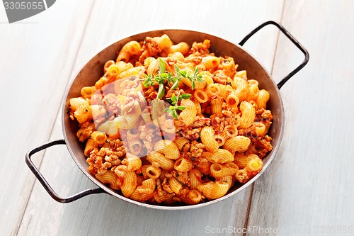 Image of pasta with meat