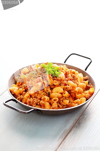 Image of pasta with meat