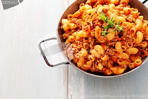 Image of pasta with meat