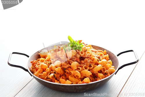 Image of pasta with meat