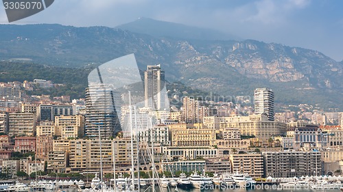 Image of Panorama of the city Monte Carlo  in Monaco.