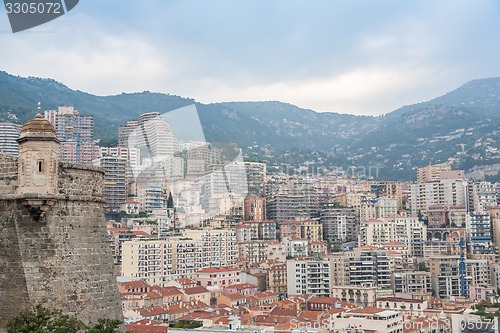 Image of Panorama of the city Monte Carlo  in Monaco.