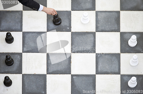 Image of Outdoor chess move