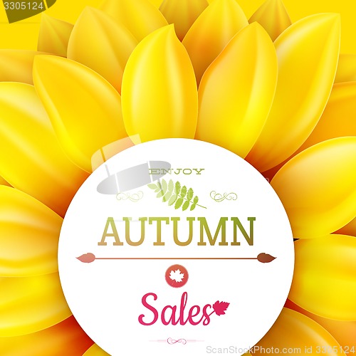 Image of Sunflower autumn sale. EPS 10