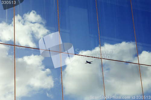 Image of Airplane reflection