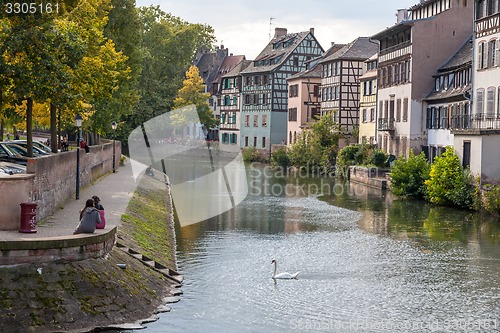 Image of Strasbourg, water canal in Petite France area