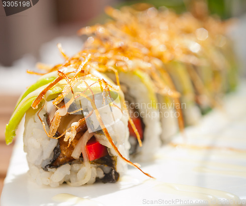 Image of Japanese sushi rolls Maki Sushi 