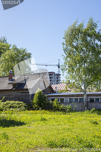 Image of Vertical of old and new architecture of houses