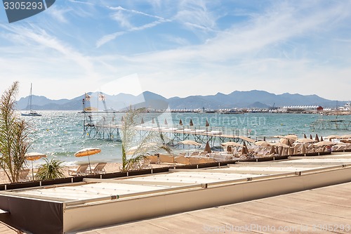 Image of France, French riviera. Cannes. Beach
