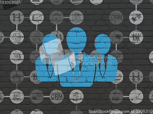 Image of Business concept: Business People on wall background