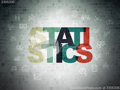 Image of Finance concept: Statistics on Digital Paper background