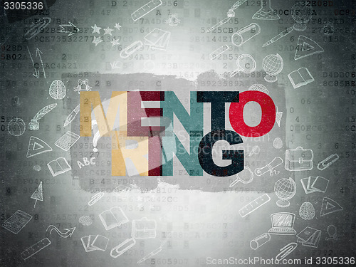 Image of Learning concept: Mentoring on Digital Paper background