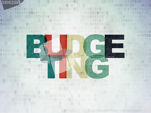 Image of Finance concept: Budgeting on Digital Paper background