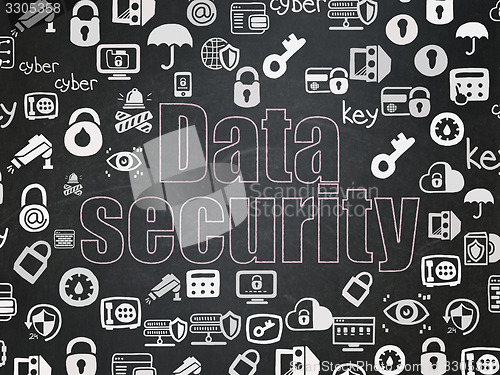 Image of Privacy concept: Data Security on School Board background