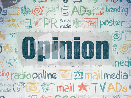 Image of Marketing concept: Opinion on Digital Paper background