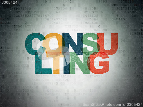 Image of Business concept: Consulting on Digital Paper background