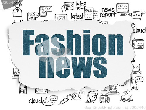 Image of News concept: Fashion News on Torn Paper background