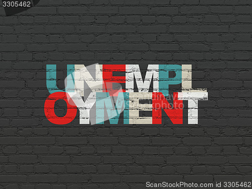 Image of Business concept: Unemployment on wall background