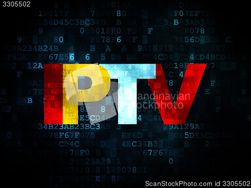 Image of Web design concept: IPTV on Digital background