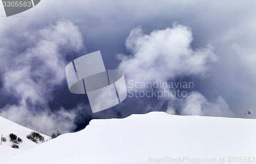 Image of Off-piste slope in fog