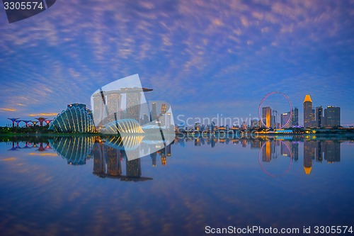 Image of Singapore Skyline at sunset