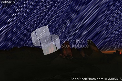 Image of Star Trails in Joshua Tree National Park