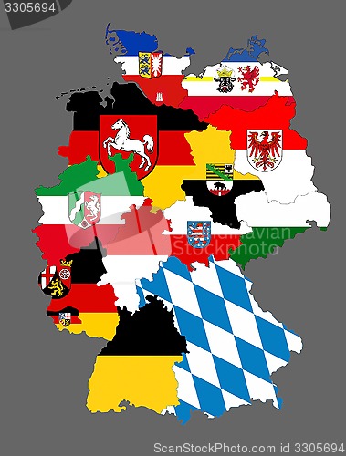 Image of germany regions flag map