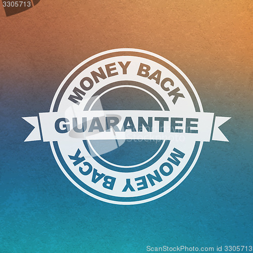 Image of Vector guarantee sign. Money back.