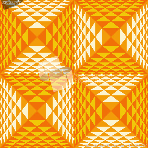 Image of Abstract geometrical background with pyramids. Seamless pattern