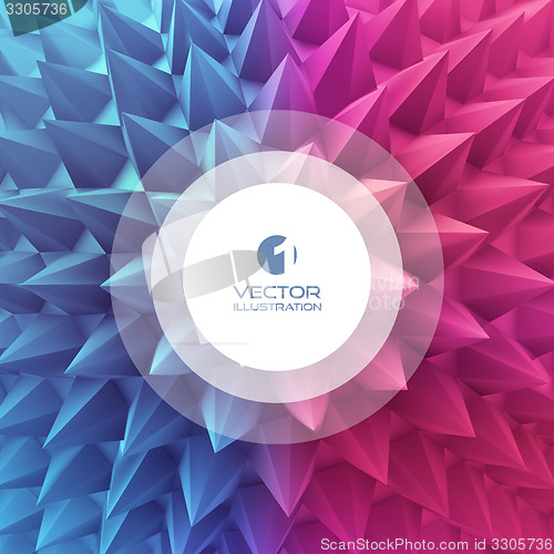 Image of 3D abstract illustration. Vector template.