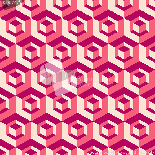 Image of 3d seamless abstract with hexagonal elements. 