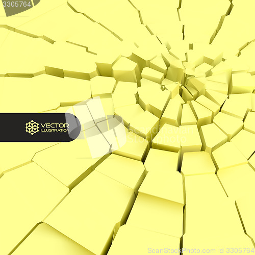 Image of Cracked background. 3d vector illustration.