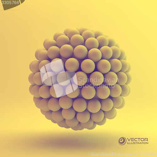 Image of 3D concept illustration. Vector template. 