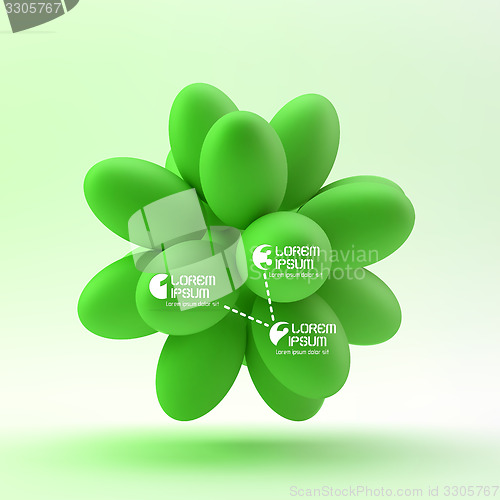 Image of 3D concept illustration. Vector template. 