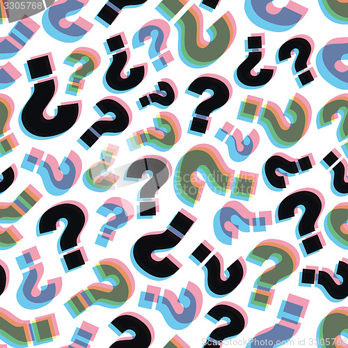 Image of Questions. Seamless pattern. Vector illustration. 