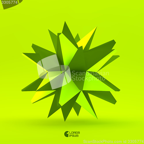 Image of 3D concept illustration. Vector template. 