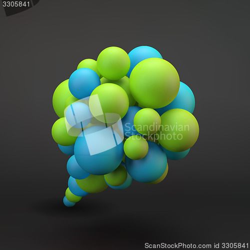 Image of Vector speech bubble. 3D illustration.